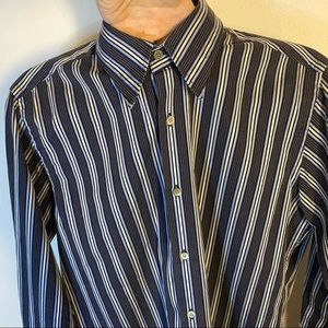 Ted Baker dark striped shirt size 3 (M) Cotton
